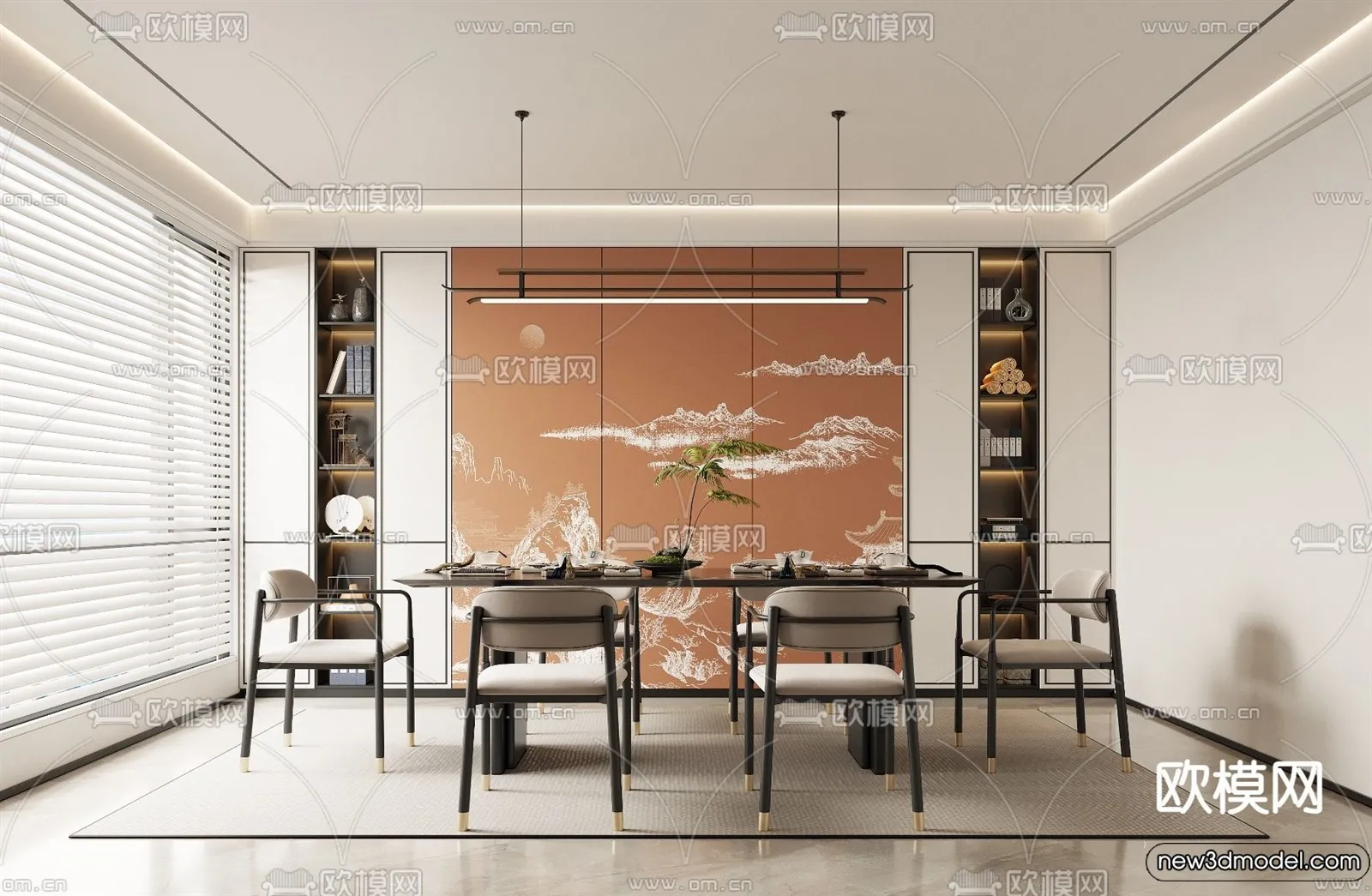 Dining Room – 3D Models – 3D Interior Scenes – 148 Dining Room – 3D Models – 3D Interior Scenes – 148