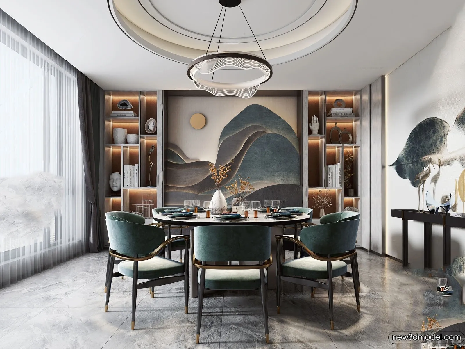 Dining Room – 3D Models – 3D Interior Scenes – 149 Dining Room – 3D Models – 3D Interior Scenes – 149