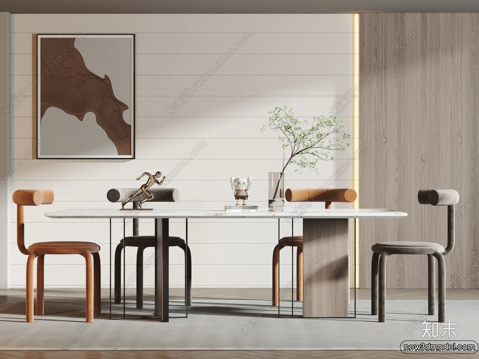 Dining Room – 3D Models – 3D Interior Scenes – 163 Dining Room – 3D Models – 3D Interior Scenes – 163