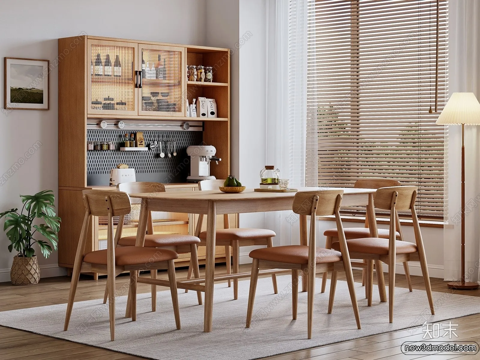 Dining Room – 3D Models – 3D Interior Scenes – 164 Dining Room – 3D Models – 3D Interior Scenes – 164