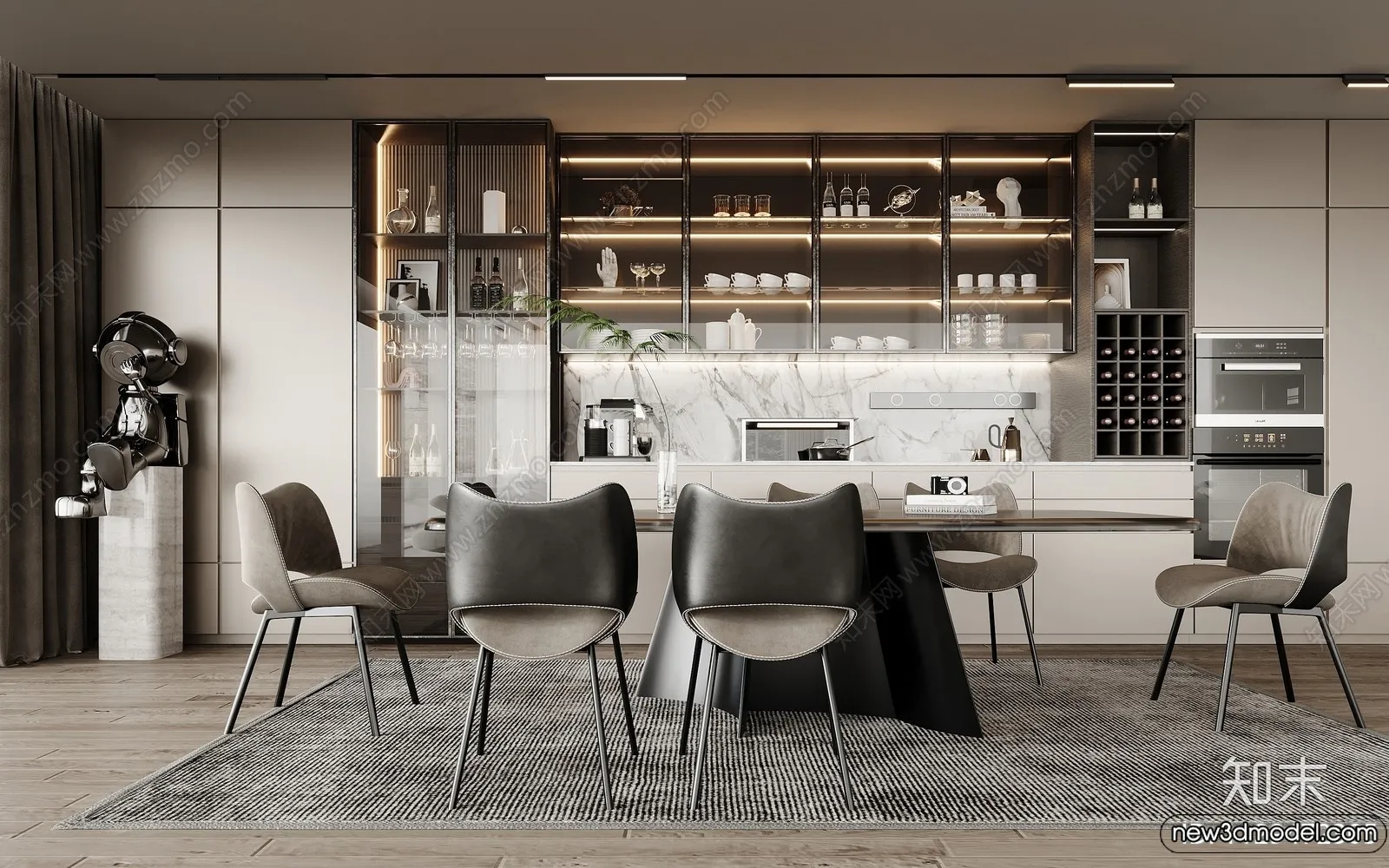 Dining Room – 3D Models – 3D Interior Scenes – 167 Dining Room – 3D Models – 3D Interior Scenes – 167