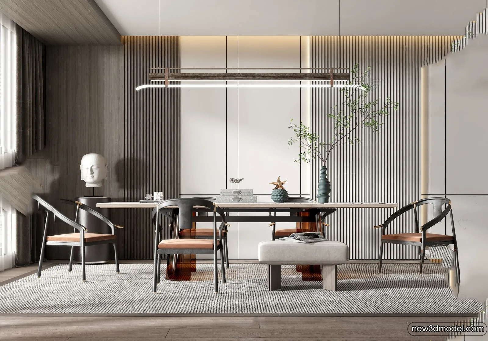 Dining Room – 3D Models – 3D Interior Scenes – 195 Dining Room – 3D Models – 3D Interior Scenes – 195