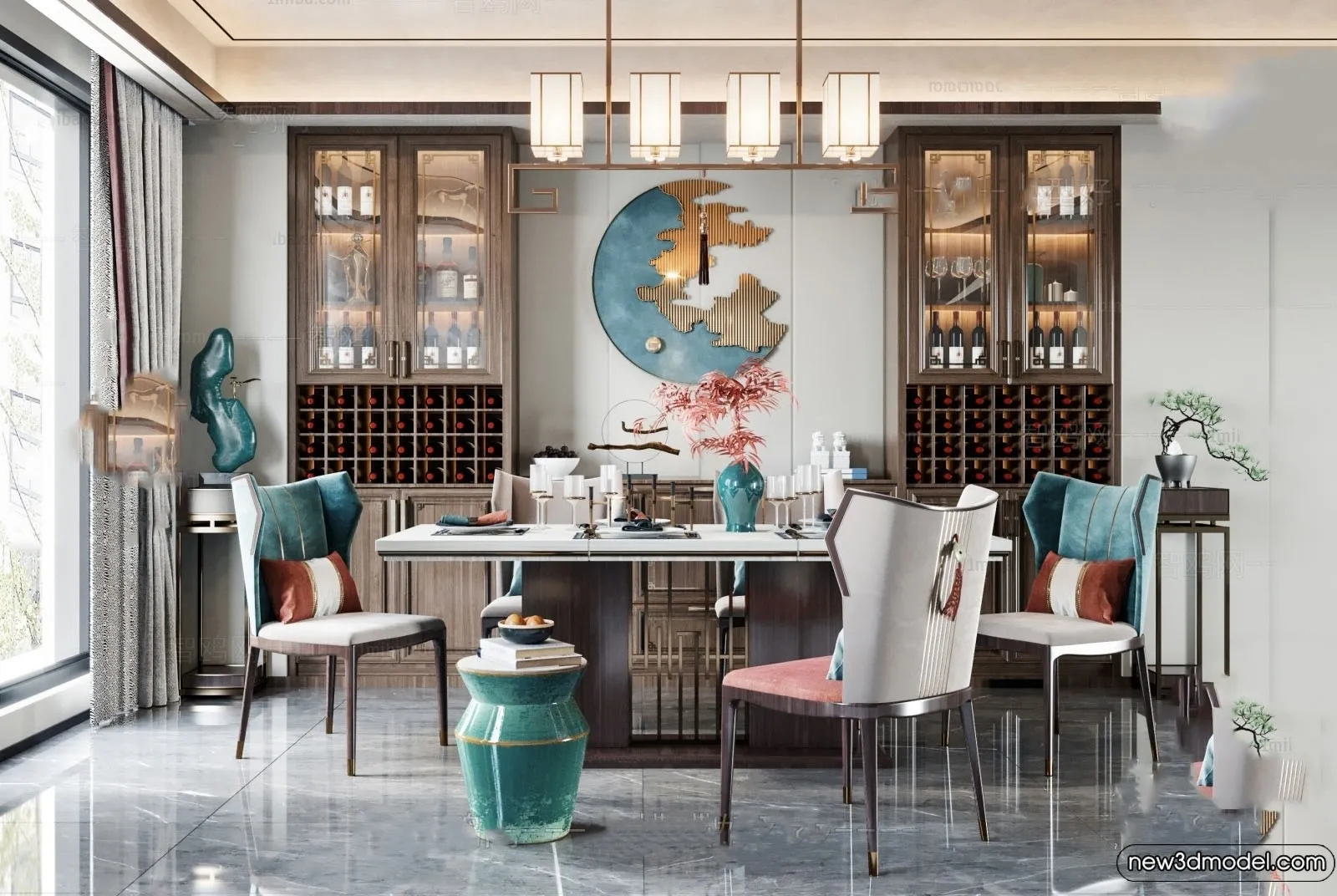 Dining Room – 3D Models – 3D Interior Scenes – 202 Dining Room – 3D Models – 3D Interior Scenes – 202