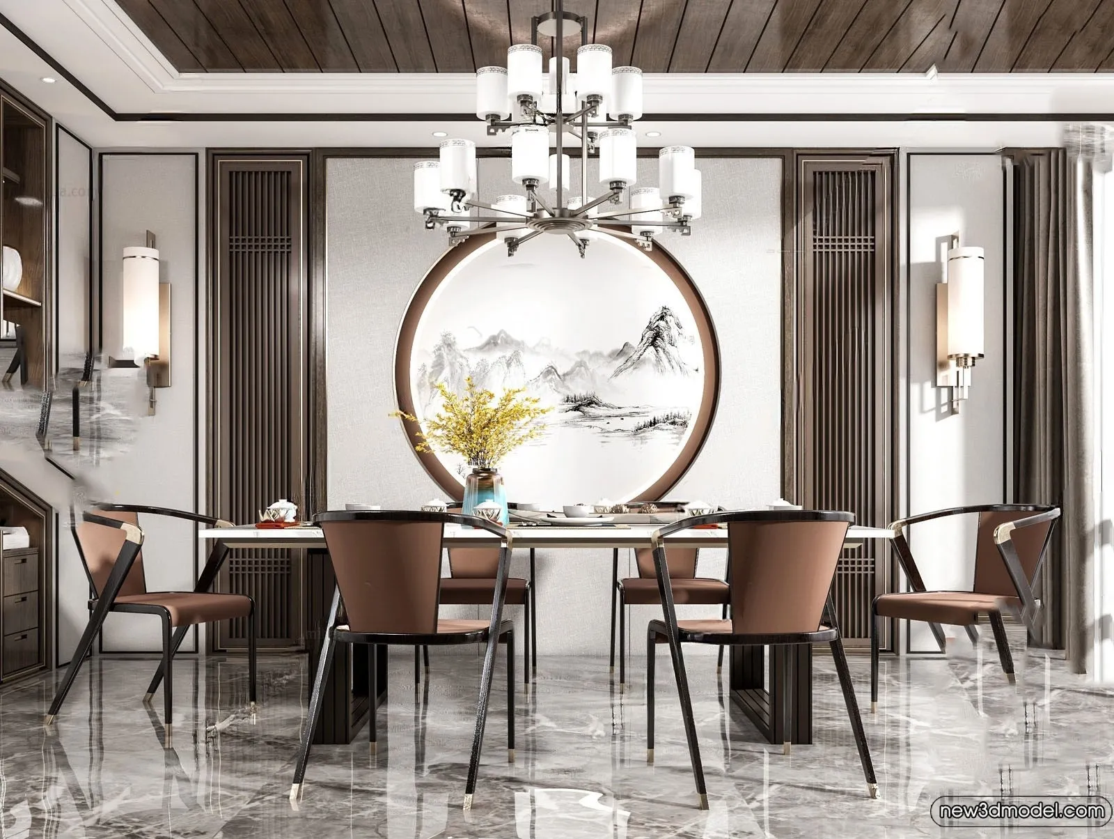 Dining Room – 3D Models – 3D Interior Scenes – 216 Dining Room – 3D Models – 3D Interior Scenes – 216