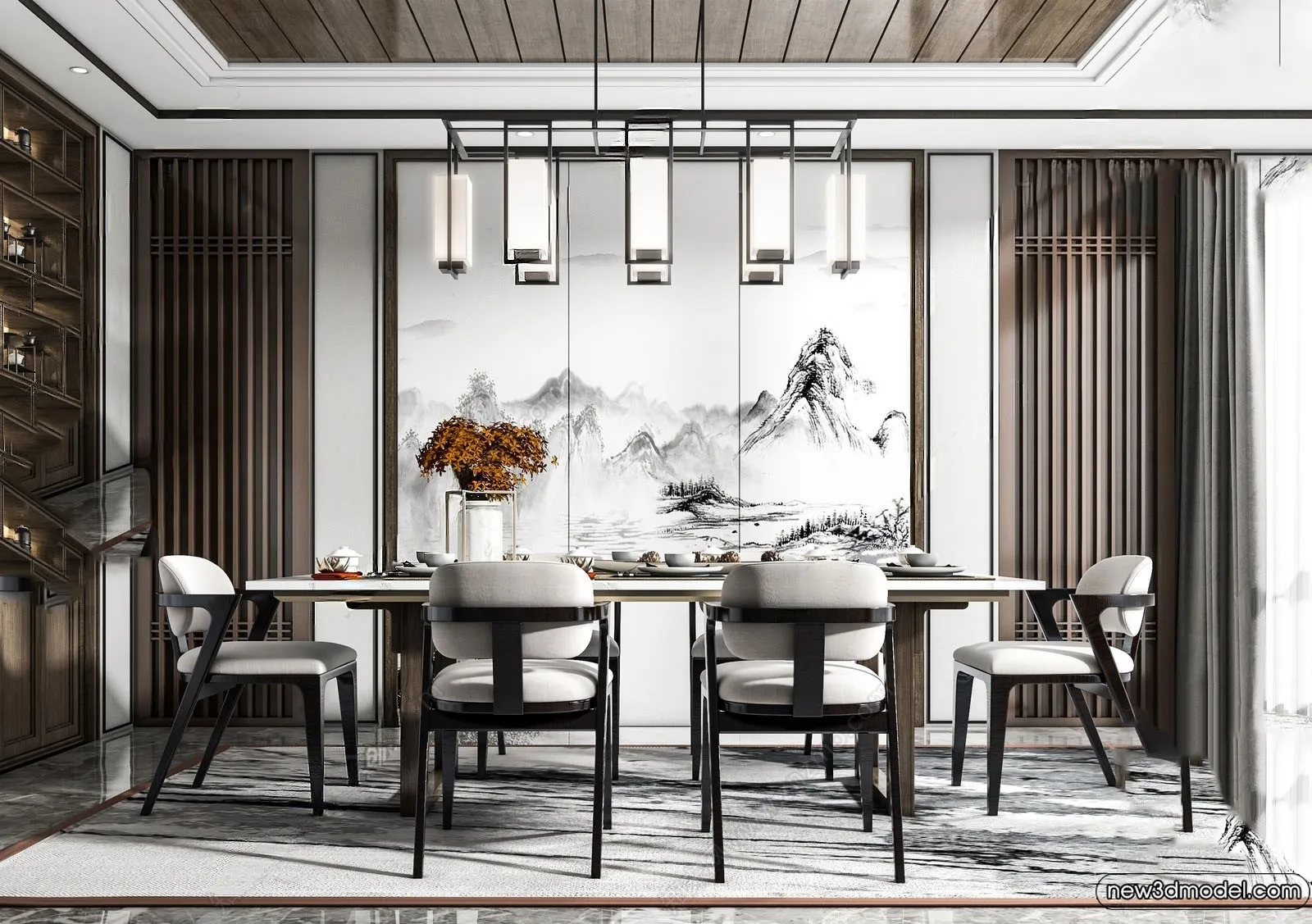 Dining Room – 3D Models – 3D Interior Scenes – 221 Dining Room – 3D Models – 3D Interior Scenes – 221