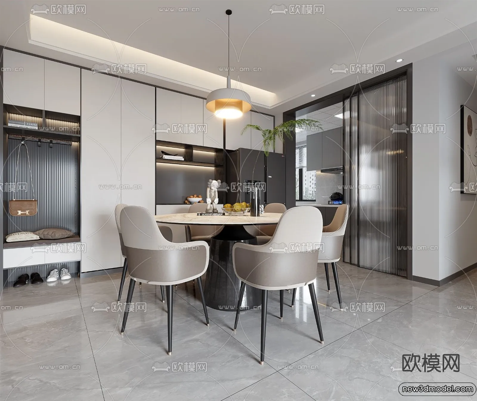 Dining Room – 3D Models – 3D Interior Scenes – 223 Dining Room – 3D Models – 3D Interior Scenes – 223