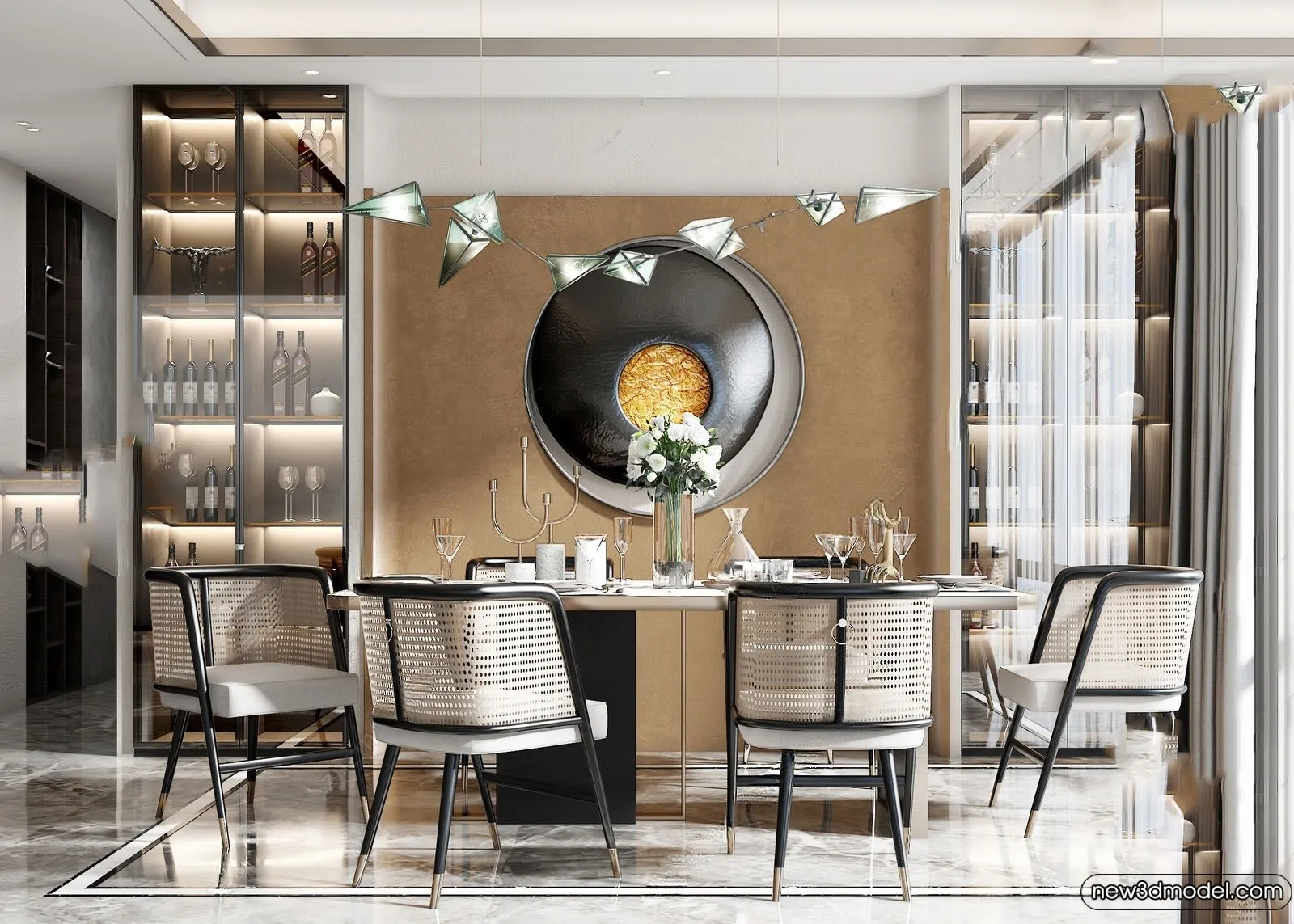 Dining Room – 3D Models – 3D Interior Scenes – 226 Dining Room – 3D Models – 3D Interior Scenes – 226