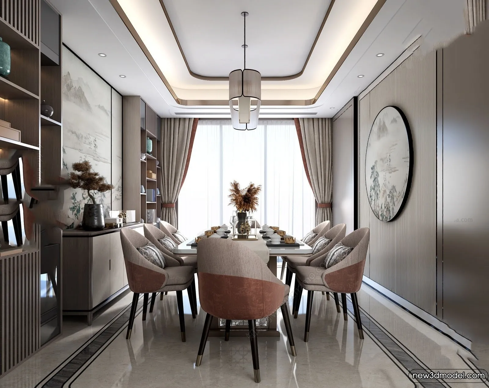 Dining Room – 3D Models – 3D Interior Scenes – 230 Dining Room – 3D Models – 3D Interior Scenes – 230