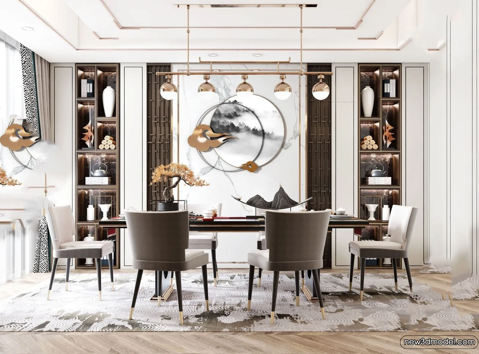 Dining Room – 3D Models – 3D Interior Scenes – 231 Dining Room – 3D Models – 3D Interior Scenes – 231