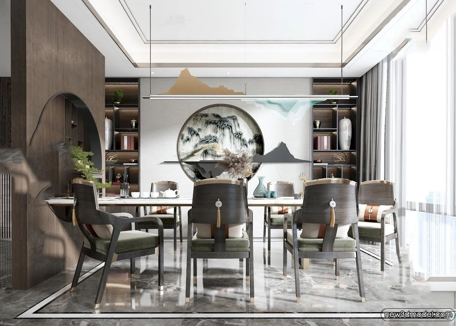 Dining Room – 3D Models – 3D Interior Scenes – 232 Dining Room – 3D Models – 3D Interior Scenes – 232