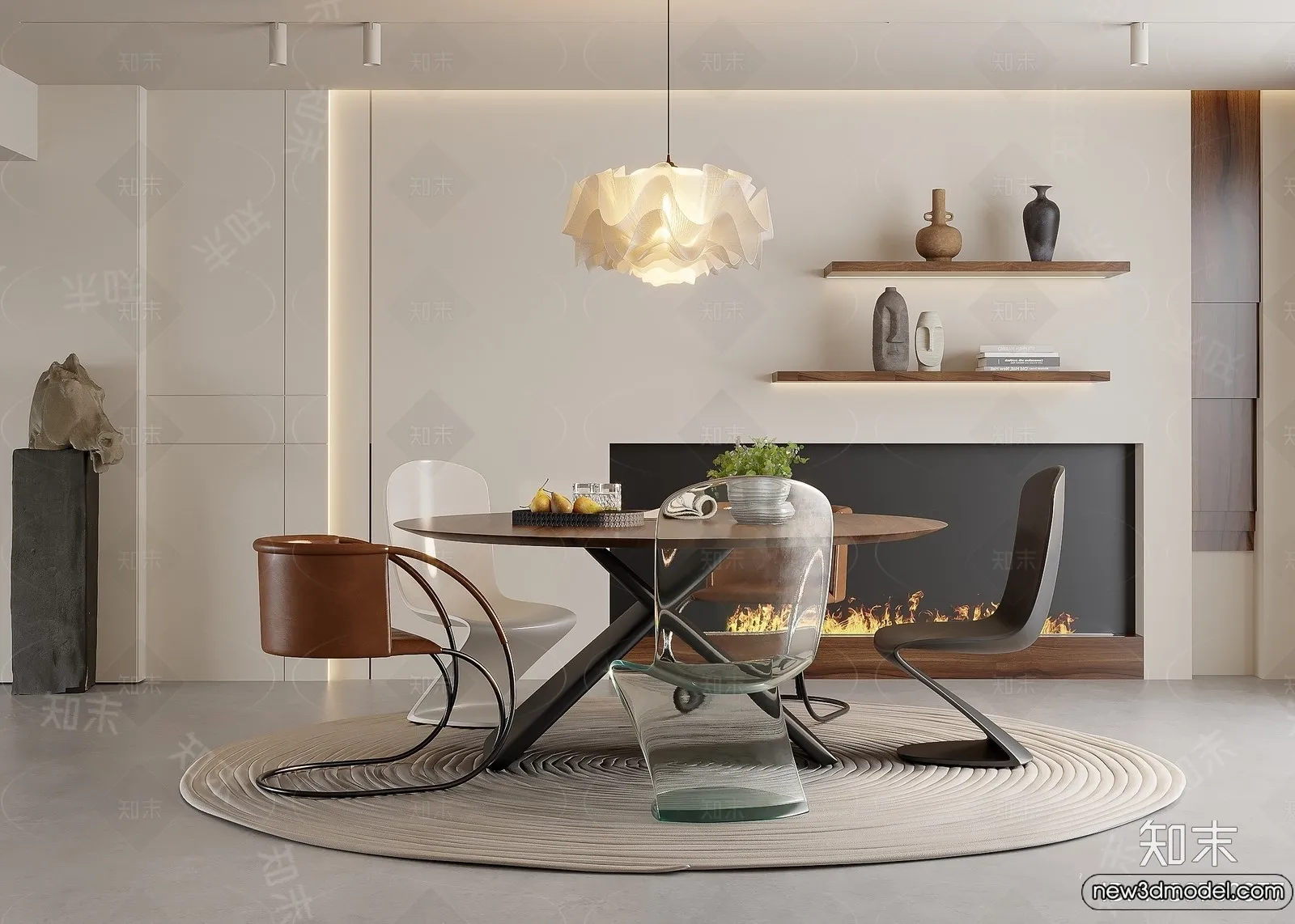 Dining Room – 3D Models – 3D Interior Scenes – 235 Dining Room – 3D Models – 3D Interior Scenes – 235