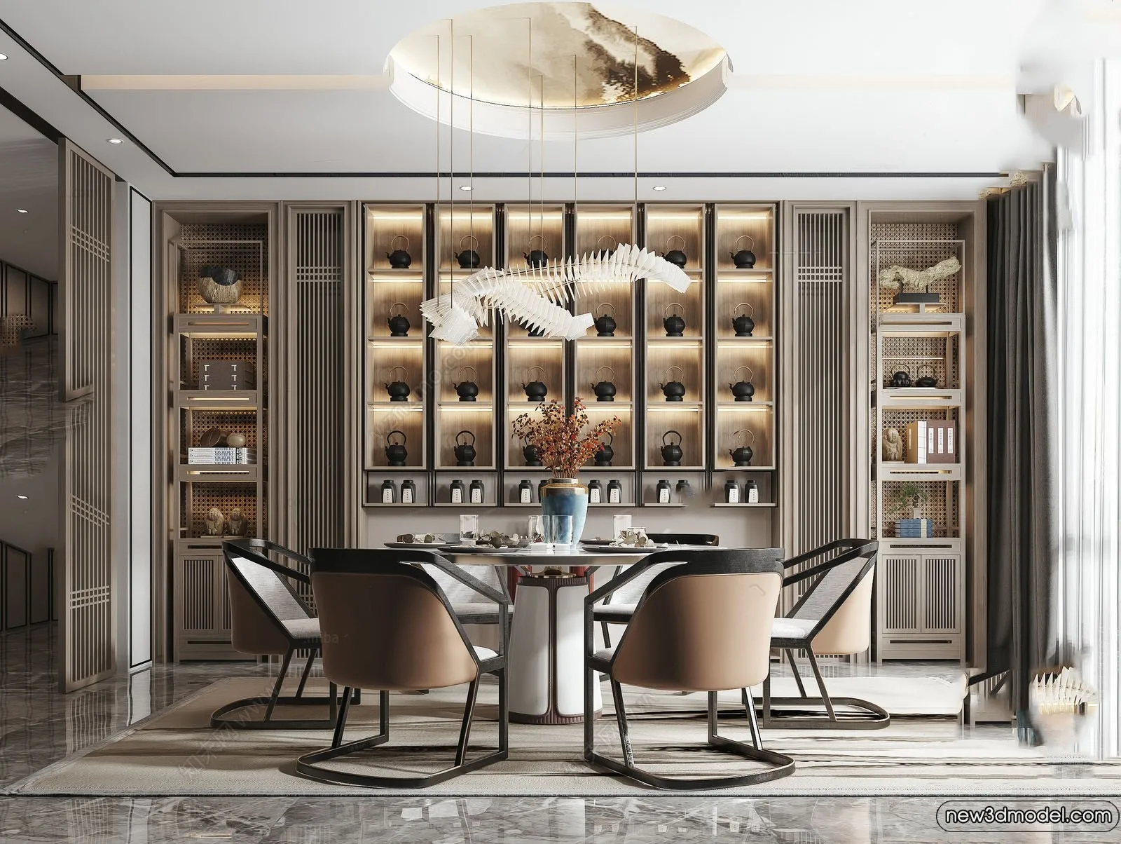 Dining Room – 3D Models – 3D Interior Scenes – 237 Dining Room – 3D Models – 3D Interior Scenes – 237