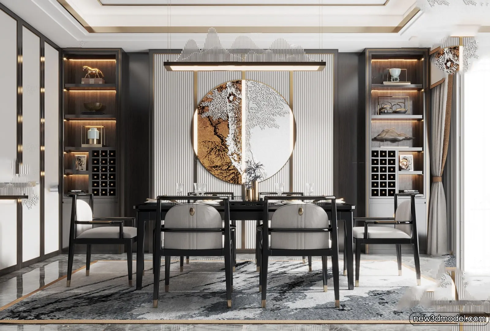 Dining Room – 3D Models – 3D Interior Scenes – 240 Dining Room – 3D Models – 3D Interior Scenes – 240