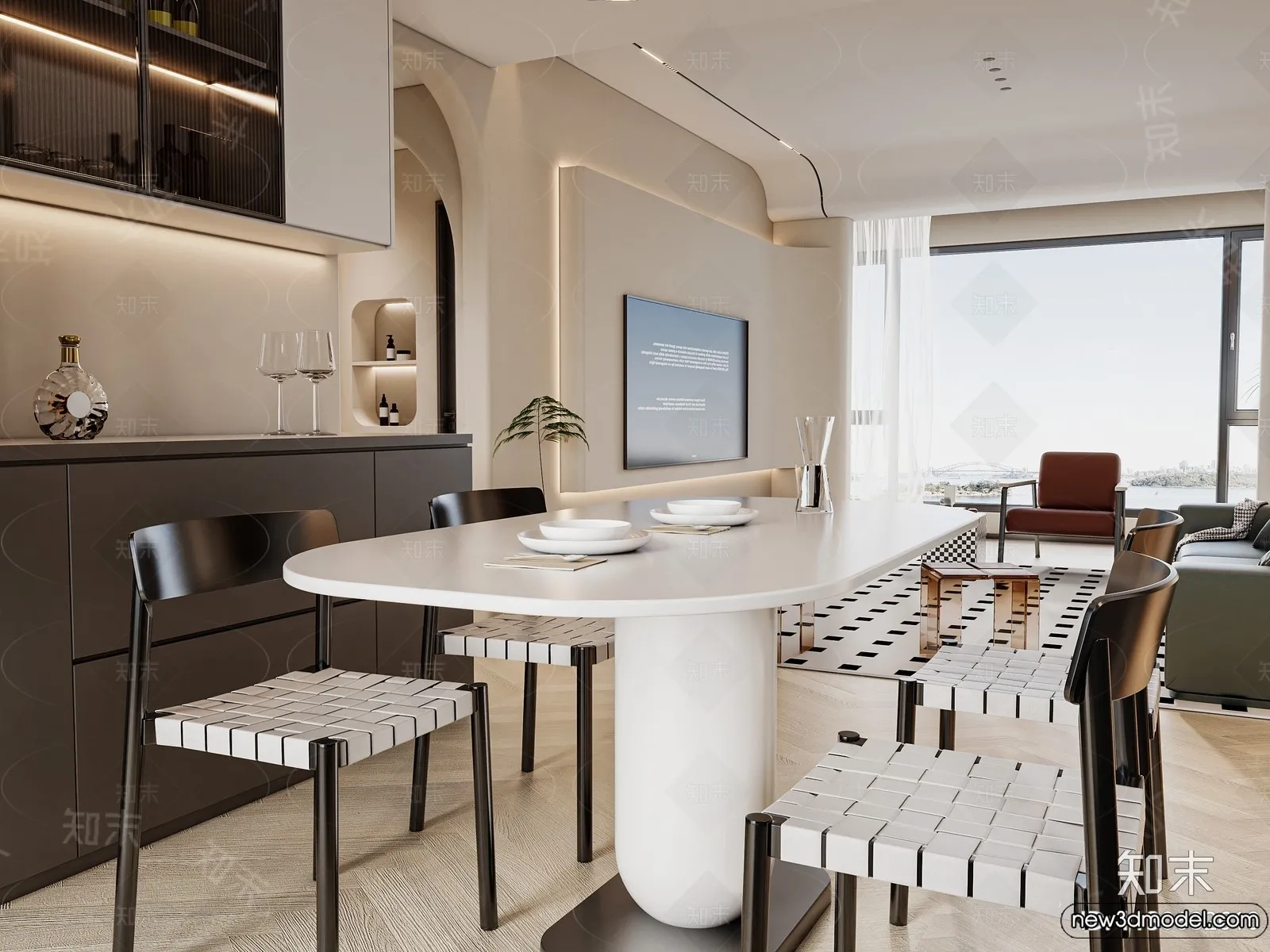 Dining Room – 3D Models – 3D Interior Scenes – 252 Dining Room – 3D Models – 3D Interior Scenes – 252