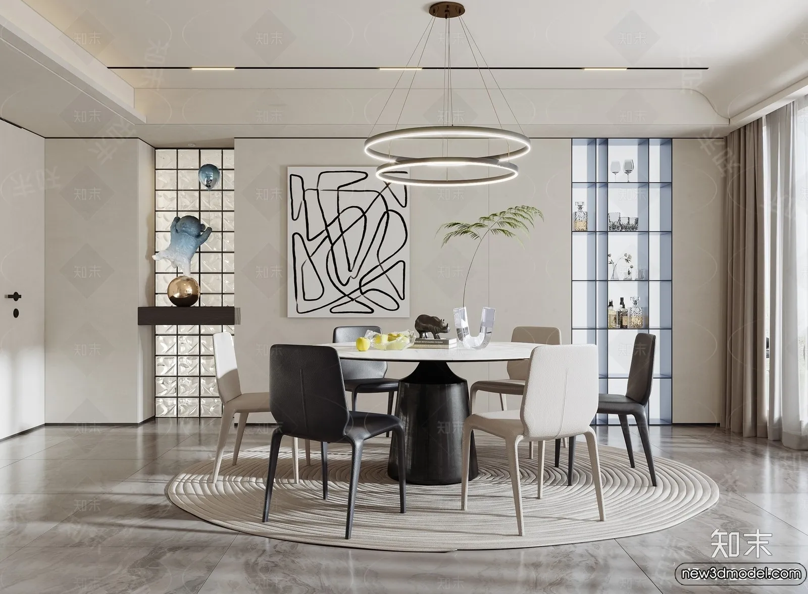 Dining Room – 3D Models – 3D Interior Scenes – 254 Dining Room – 3D Models – 3D Interior Scenes – 254