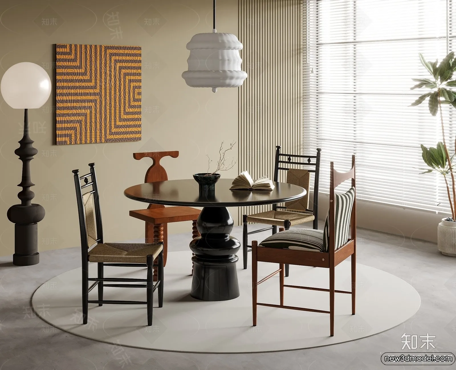 Dining Room – 3D Models – 3D Interior Scenes – 281 Dining Room – 3D Models – 3D Interior Scenes – 281