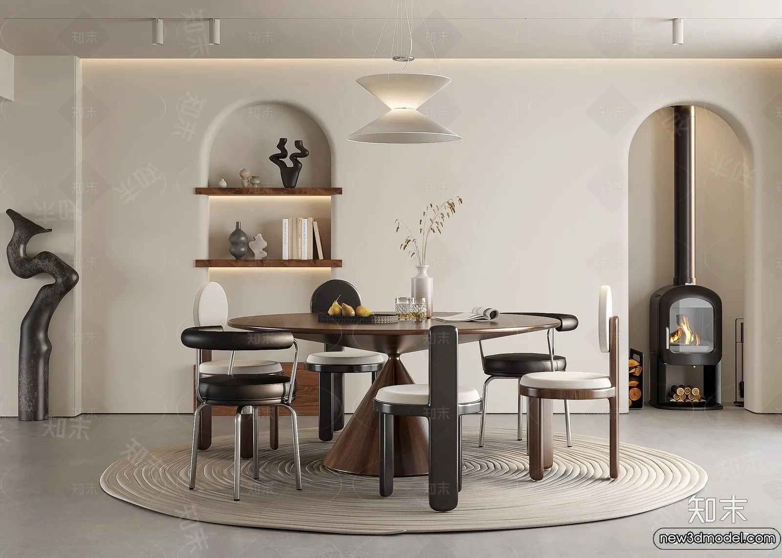 Dining Room – 3D Models – 3D Interior Scenes – 284 Dining Room – 3D Models – 3D Interior Scenes – 284