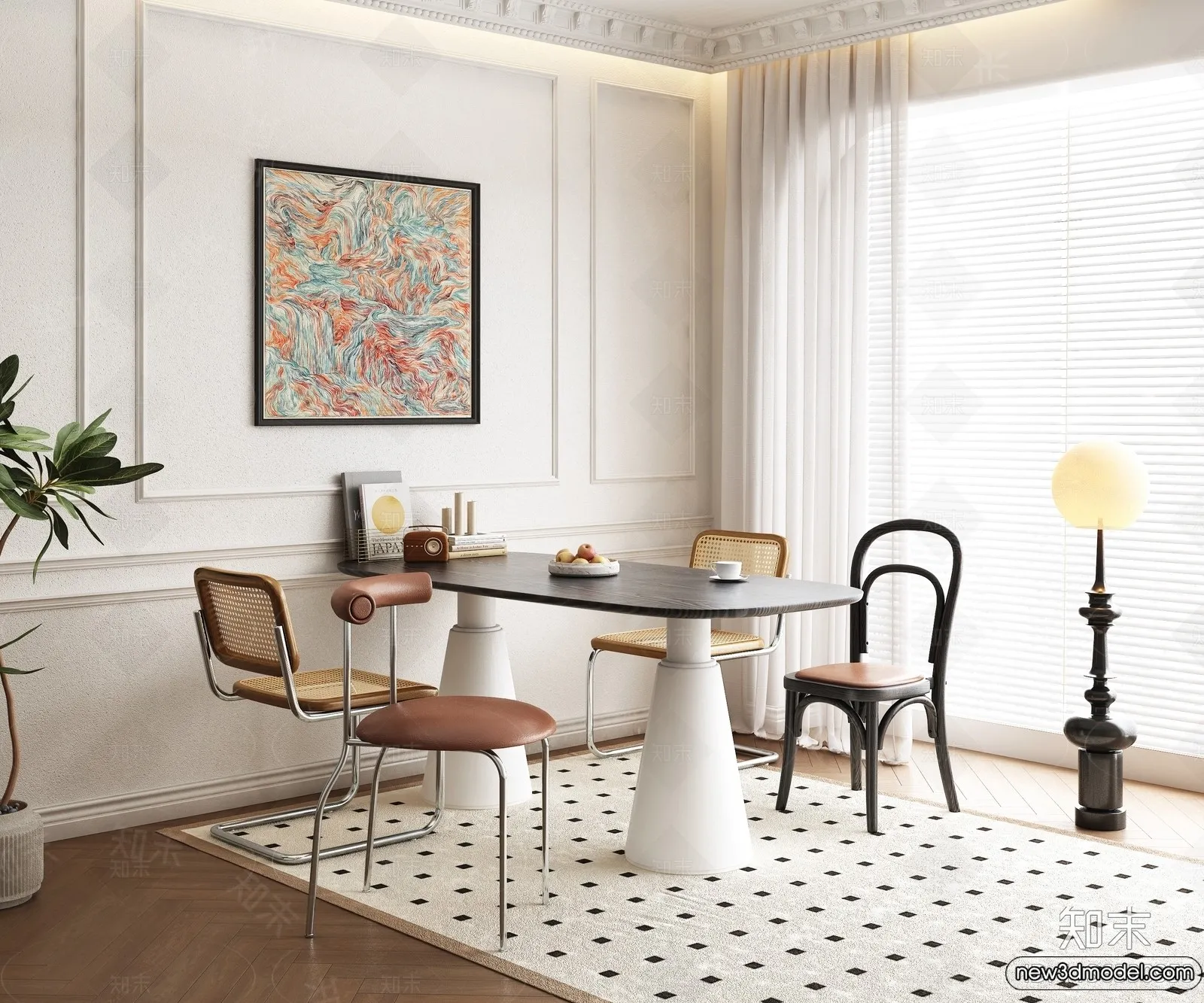 Dining Room – 3D Models – 3D Interior Scenes – 286 Dining Room – 3D Models – 3D Interior Scenes – 286