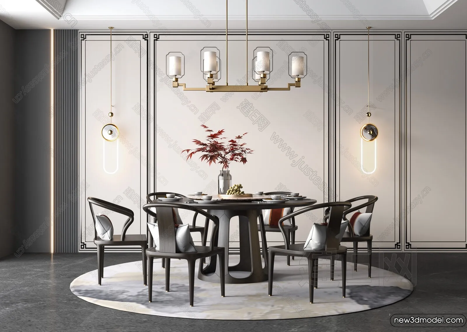Dining Room – 3D Models – 3D Interior Scenes – 305 Dining Room – 3D Models – 3D Interior Scenes – 305