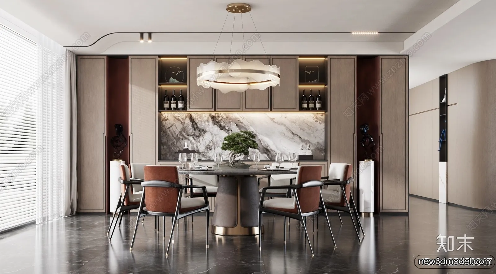 Dining Room – 3D Models – 3D Interior Scenes – 307 Dining Room – 3D Models – 3D Interior Scenes – 307