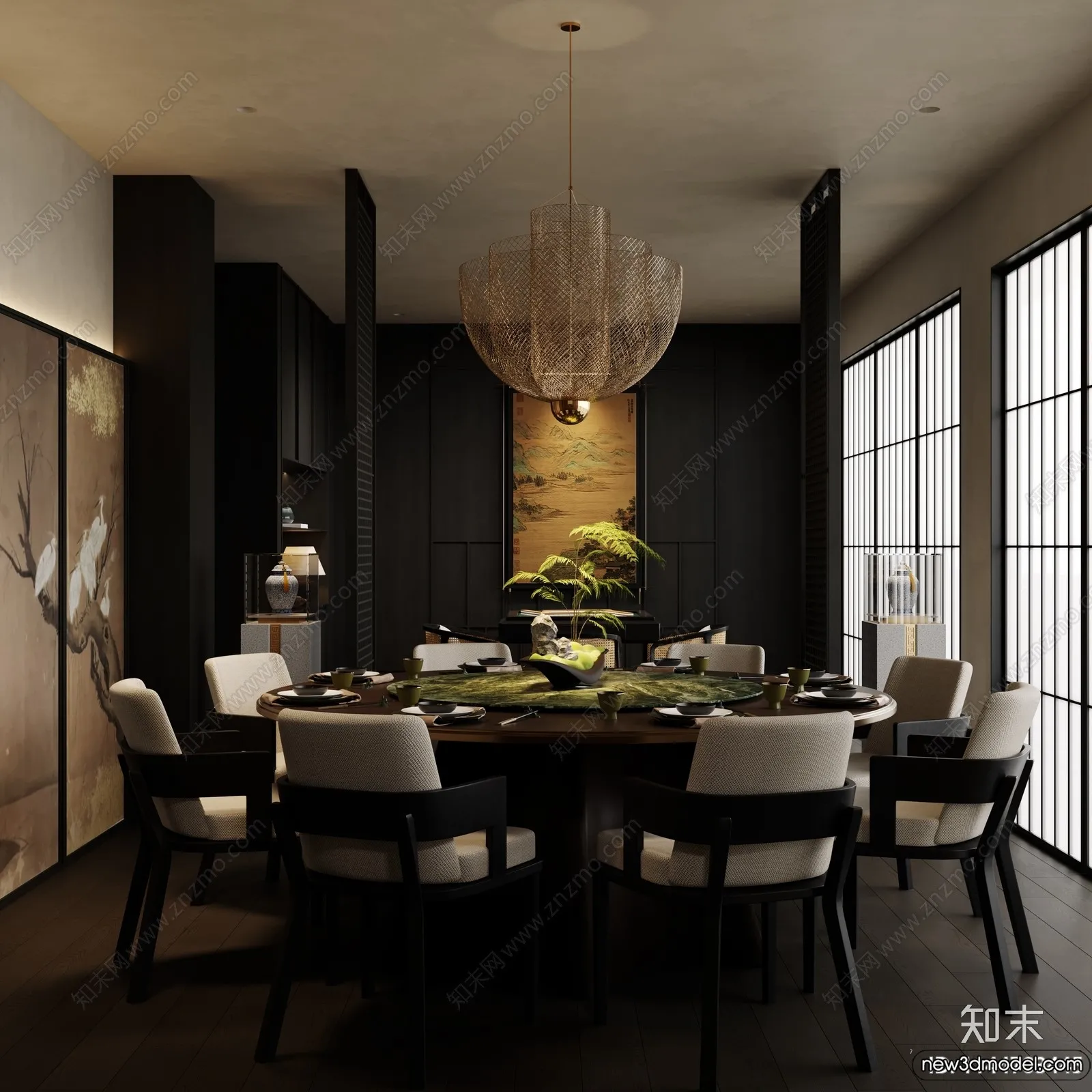 Dining Room – 3D Models – 3D Interior Scenes – 313 Dining Room – 3D Models – 3D Interior Scenes – 313