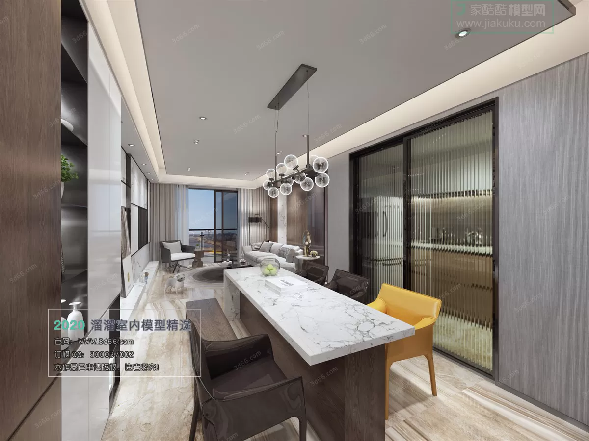 DINING ROOM – MODERN STYLE – 3D MODELS – VRAY – 016