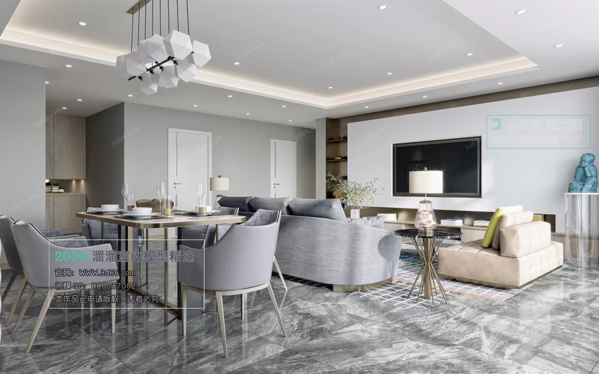 DINING ROOM – KITCHEN – 3D MODELS – CORONA – 030