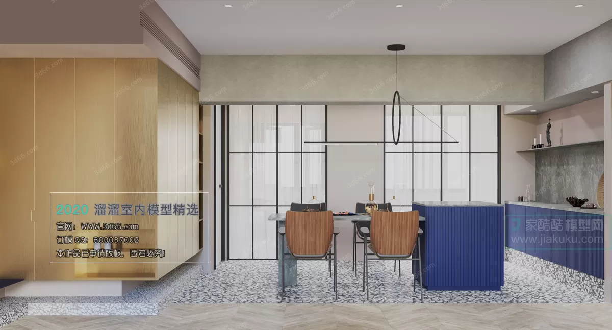 DINING ROOM – KITCHEN – 3D MODELS – CORONA – 034