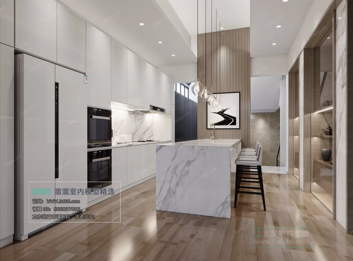 DINING ROOM – KITCHEN – 3D MODELS – CORONA – 038