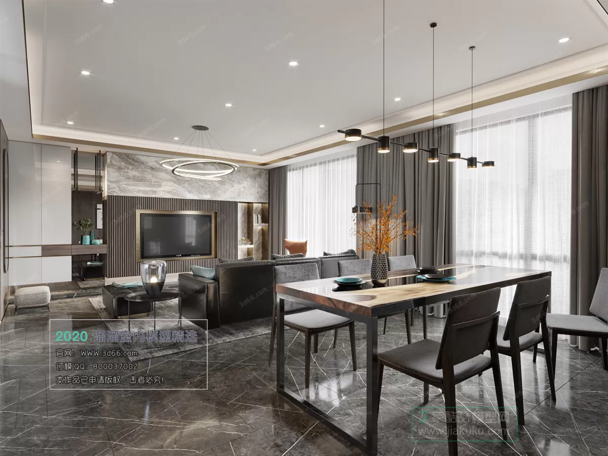 DINING ROOM – KITCHEN – 3D MODELS – CORONA – 039