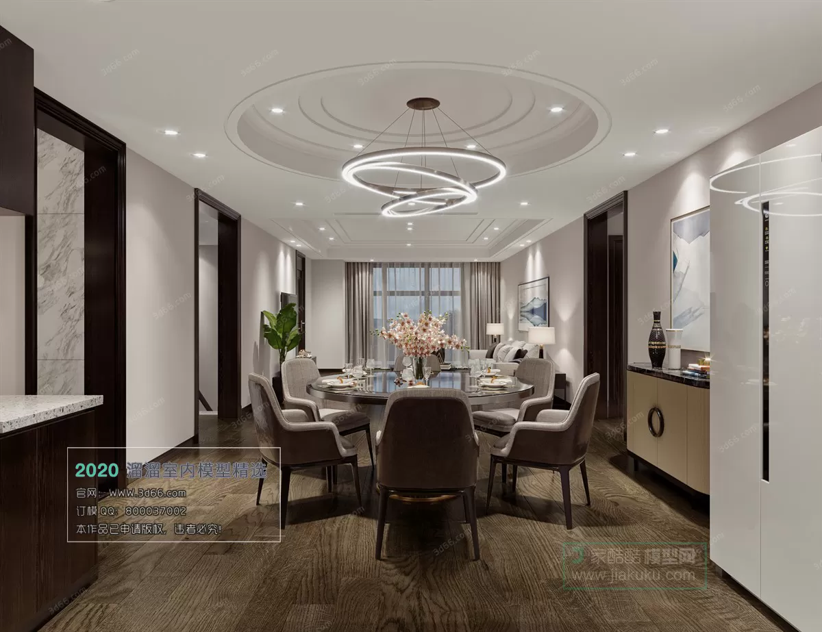 DINING ROOM – KITCHEN – 3D MODELS – CORONA – 040