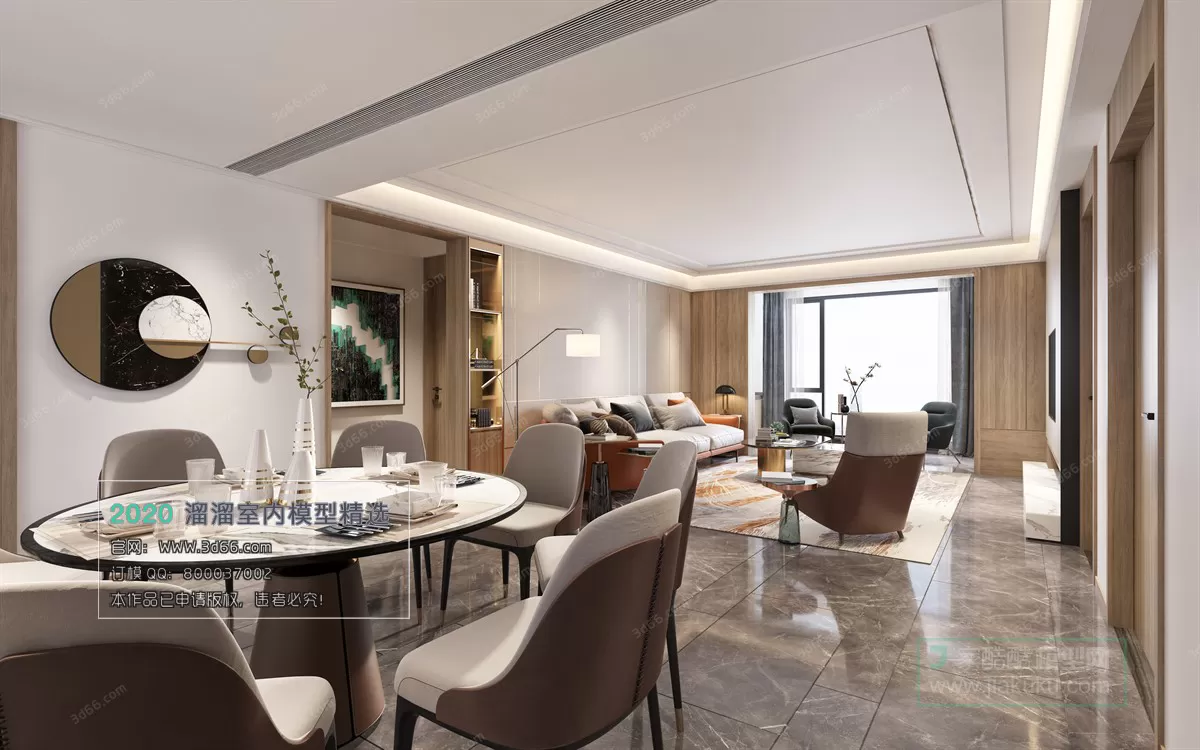 DINING ROOM – MODERN STYLE – 3D MODELS – VRAY – 005