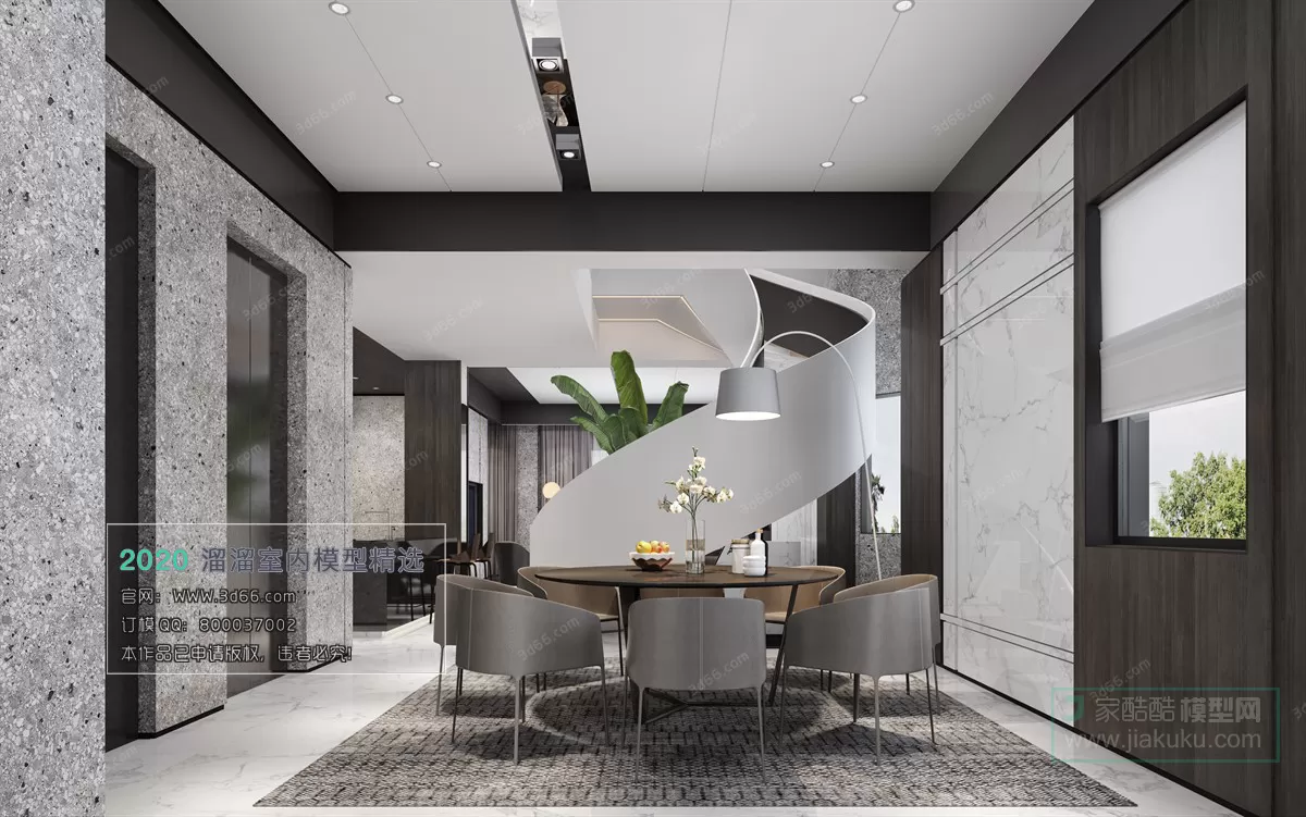 DINING ROOM – MODERN STYLE – 3D MODELS – VRAY – 008