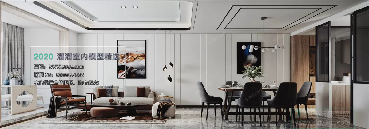 DINING ROOM – MODERN STYLE – 3D MODELS – VRAY – 010