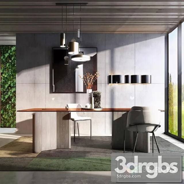 Dining Room Set 1 3D Model Download