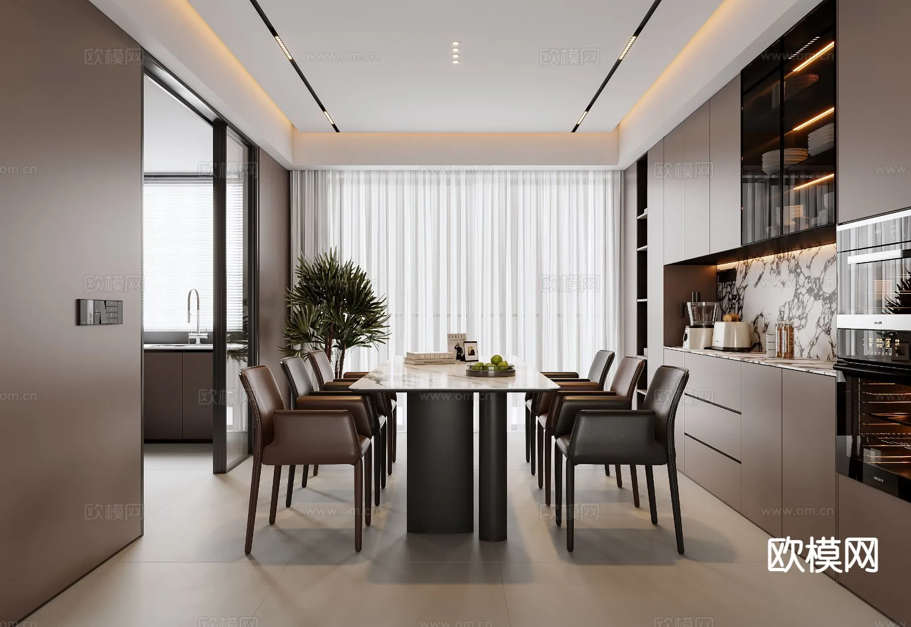 DINING ROOM SETS – 3D Model For Interior Design – 10724