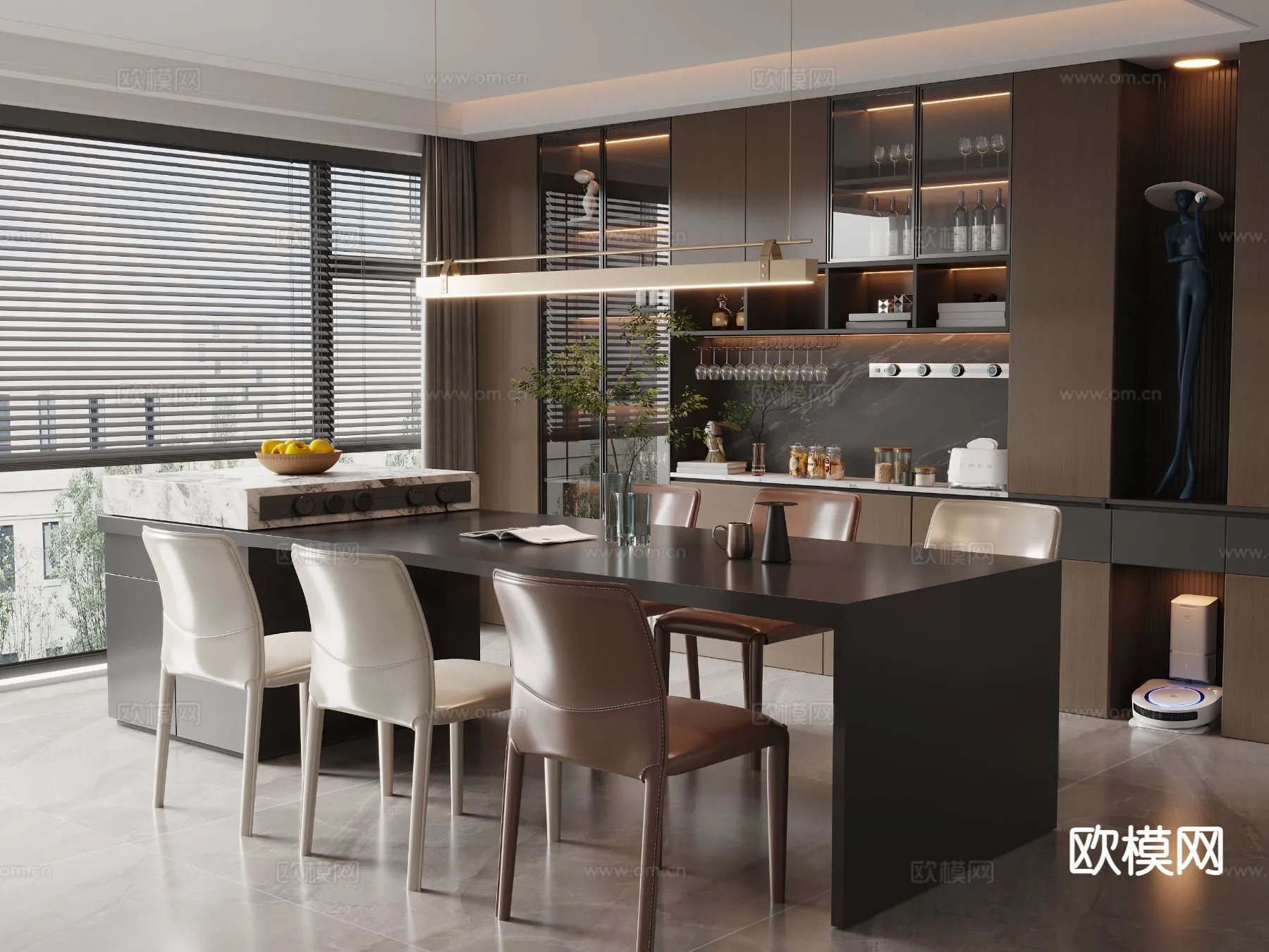 DINING ROOM SETS – 3D Model For Interior Design – 10732