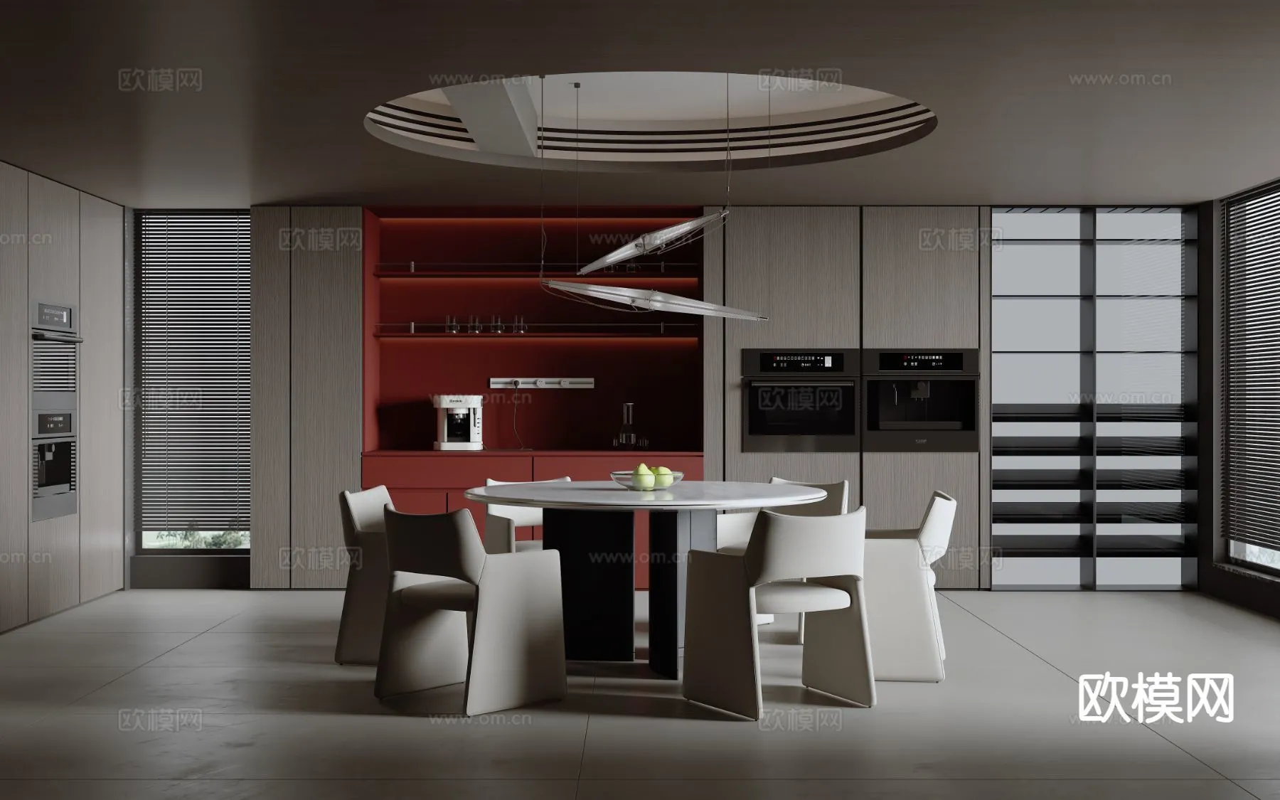 DINING ROOM SETS – 3D Model For Interior Design – 10737