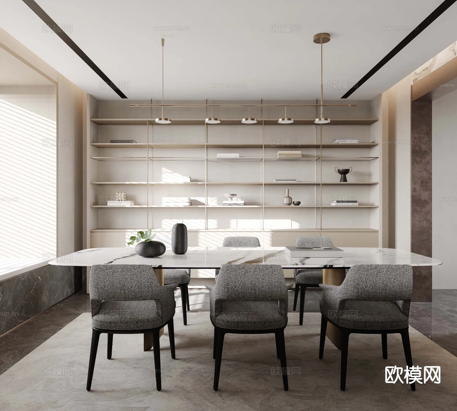 DINING ROOM SETS – 3D Model For Interior Design – 10762