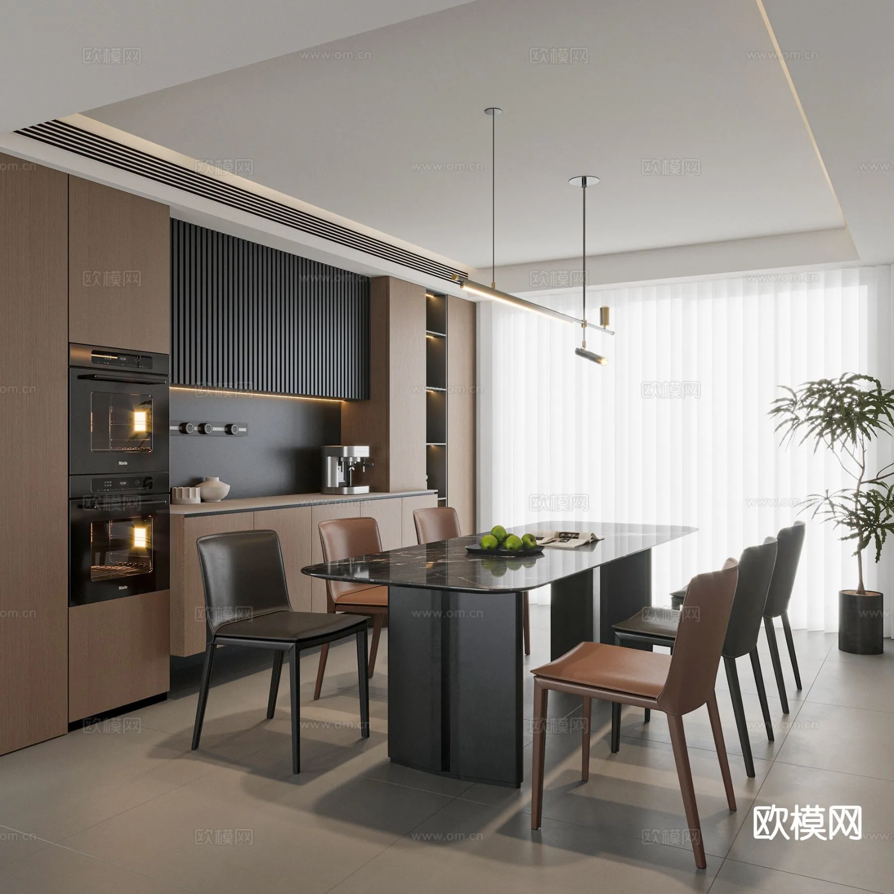 DINING ROOM SETS – 3D Model For Interior Design – 10763