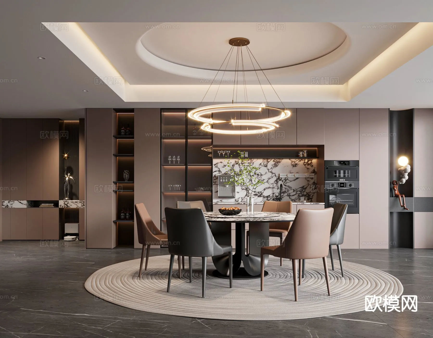 DINING ROOM SETS – 3D Model For Interior Design – 10764