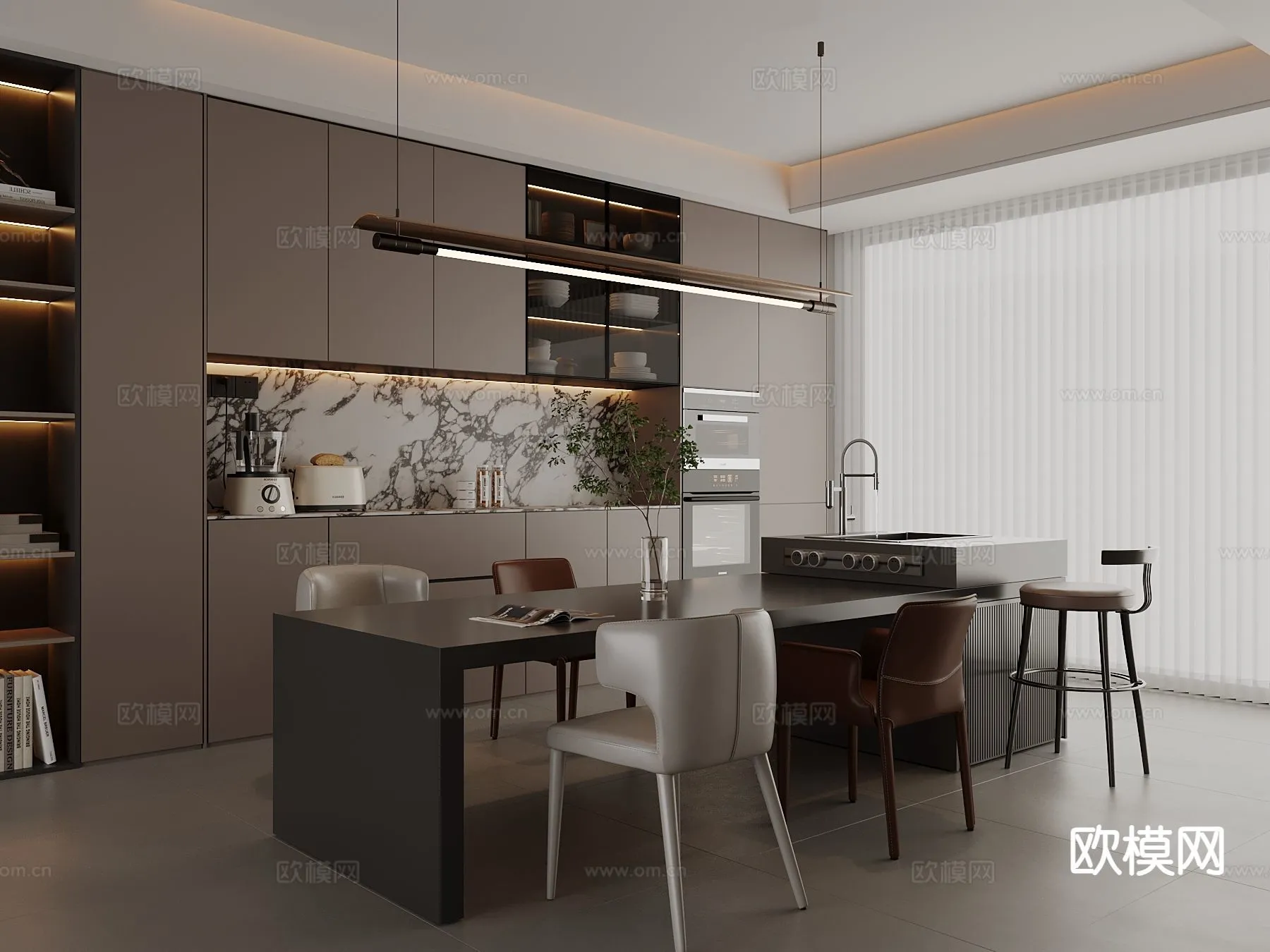 DINING ROOM SETS – 3D Model For Interior Design – 10765