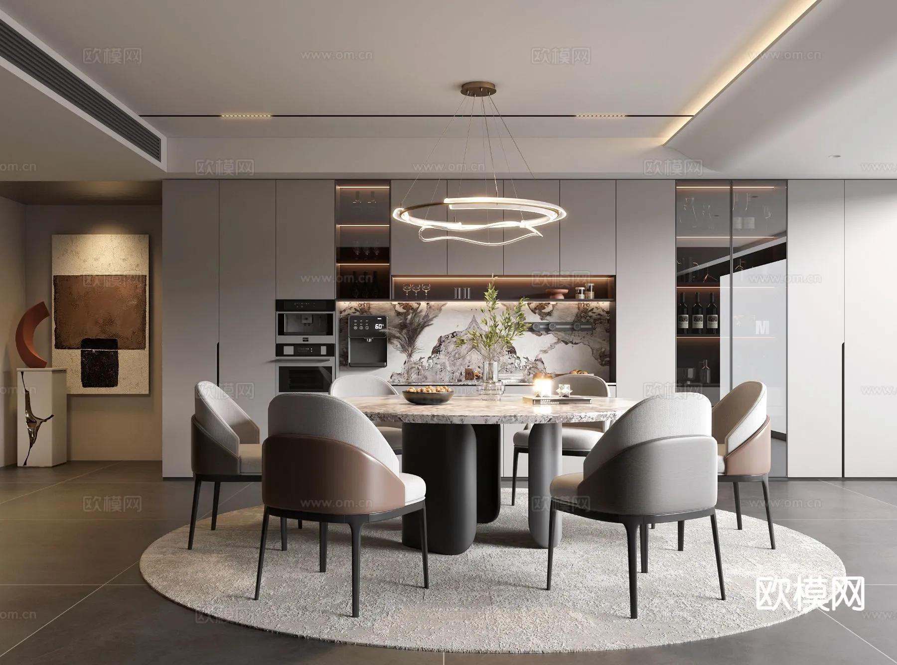 DINING ROOM SETS – 3D Model For Interior Design – 10767