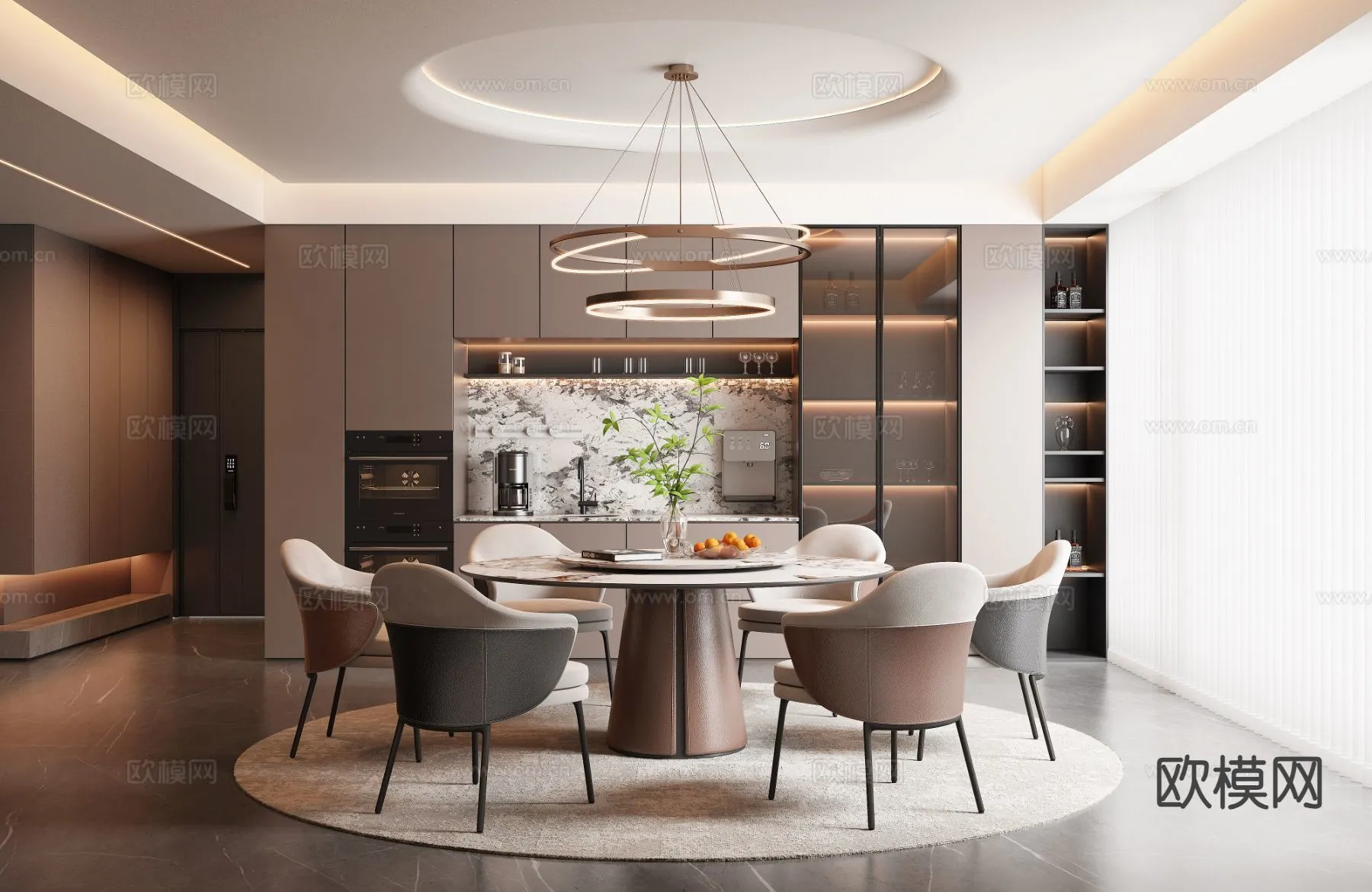 DINING ROOM SETS – 3D Model For Interior Design – 10773