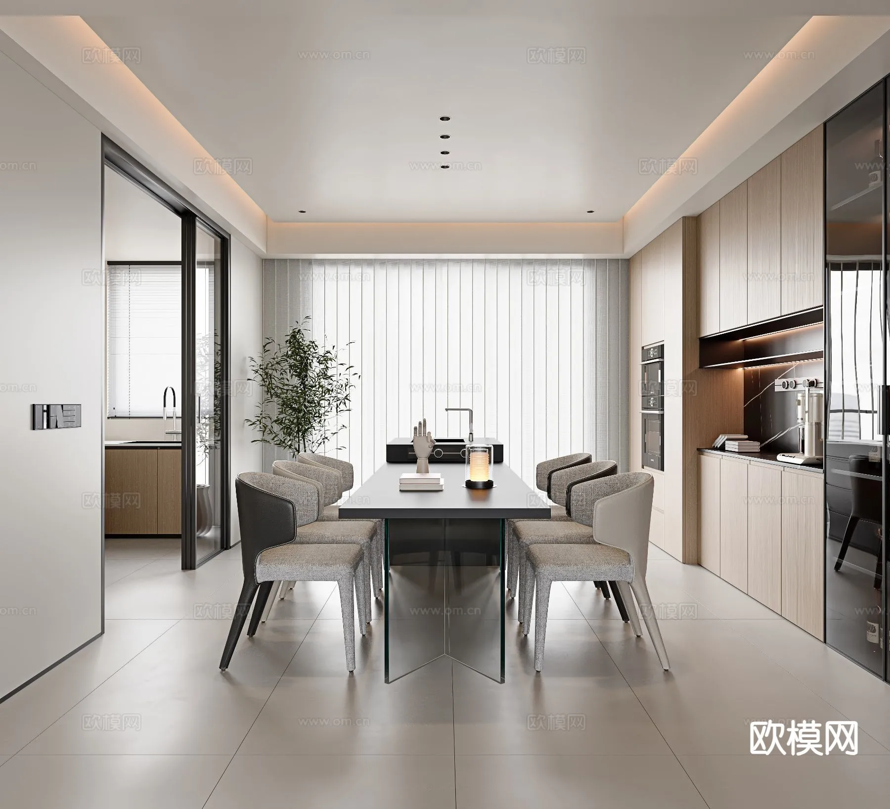 DINING ROOM SETS – 3D Model For Interior Design – 10774