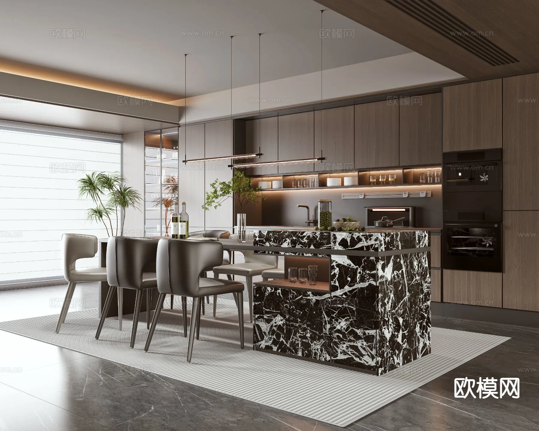 DINING ROOM SETS – 3D Model For Interior Design – 10775