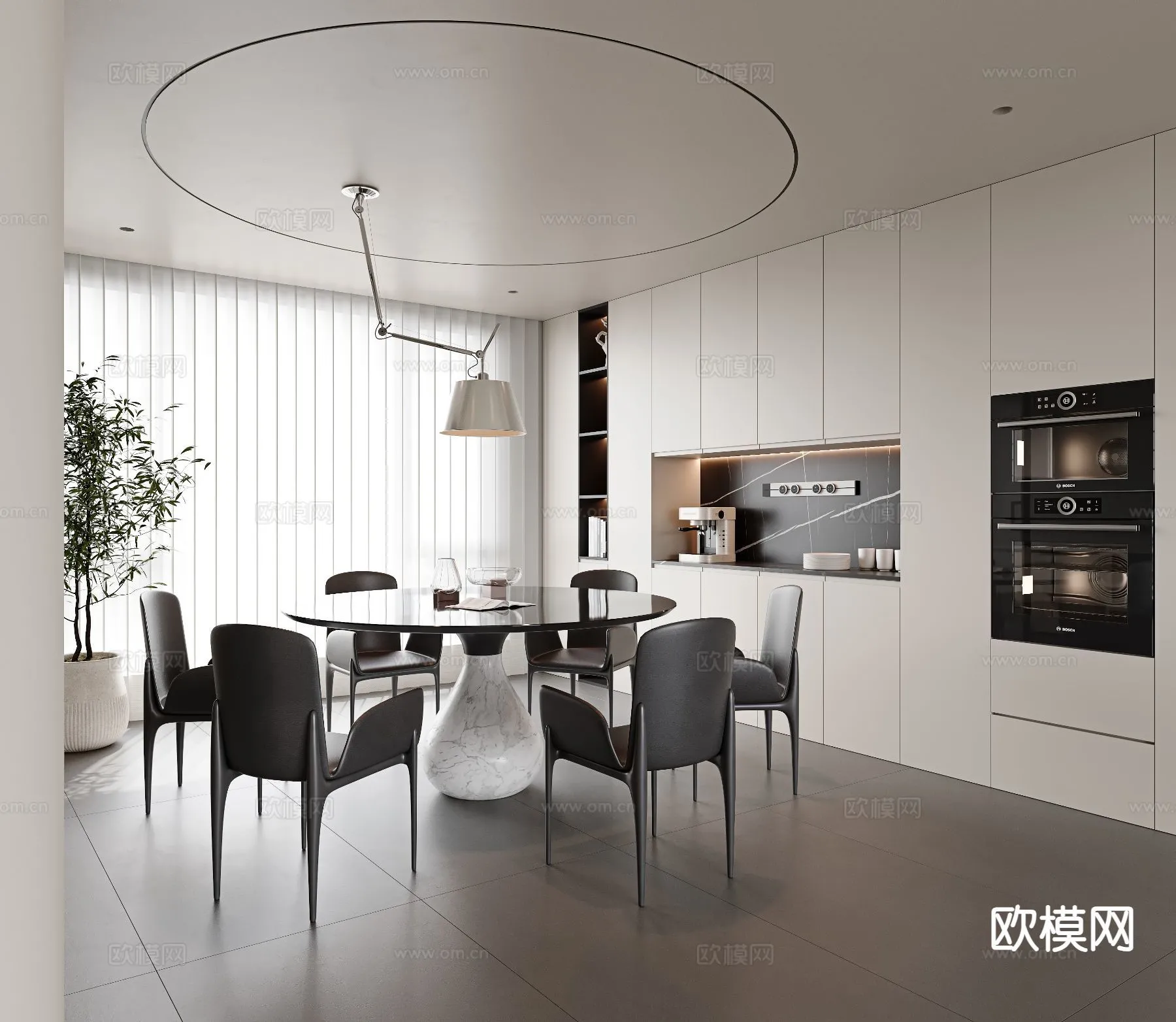 DINING ROOM SETS – 3D Model For Interior Design – 10784