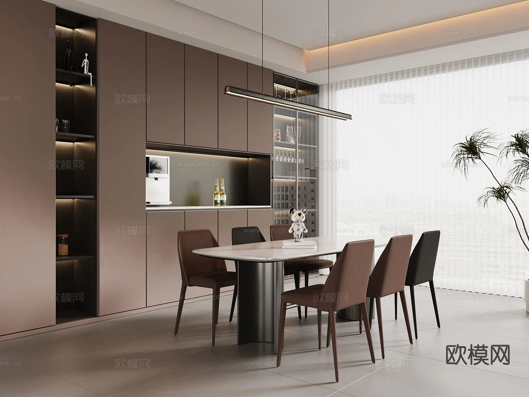 DINING ROOM SETS – 3D Model For Interior Design – 10787