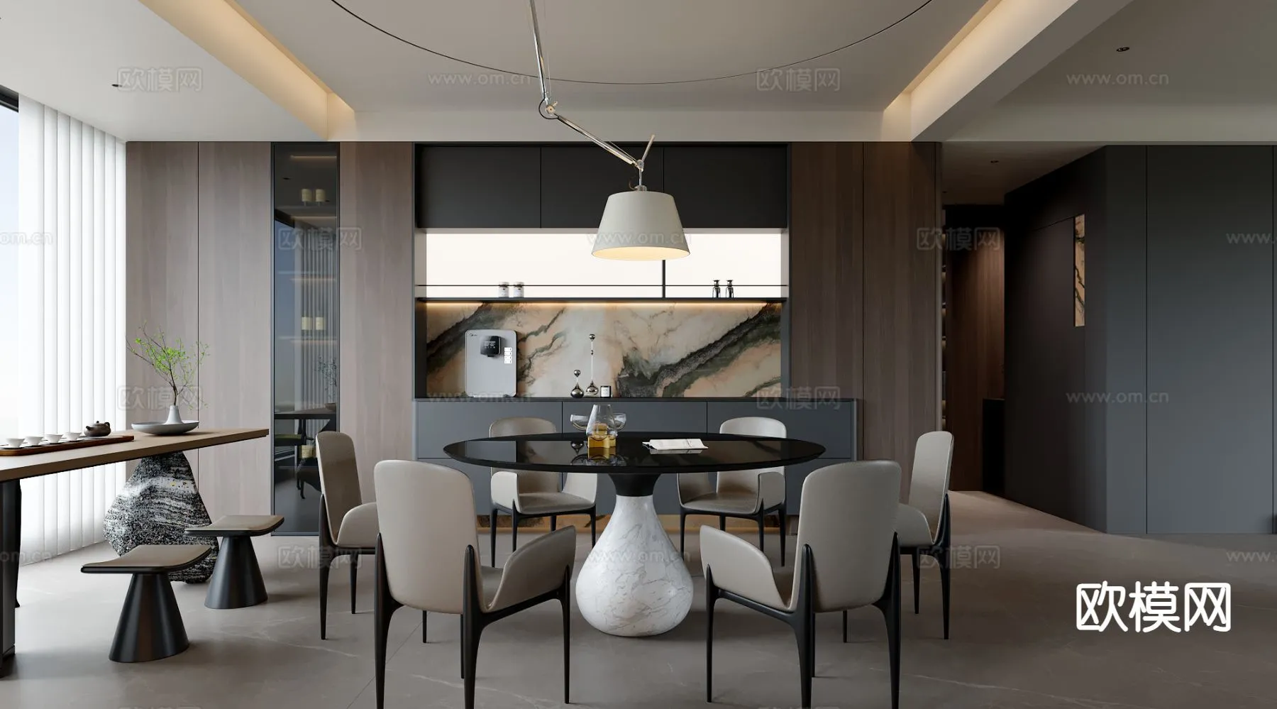 DINING ROOM SETS – 3D Model For Interior Design – 10789