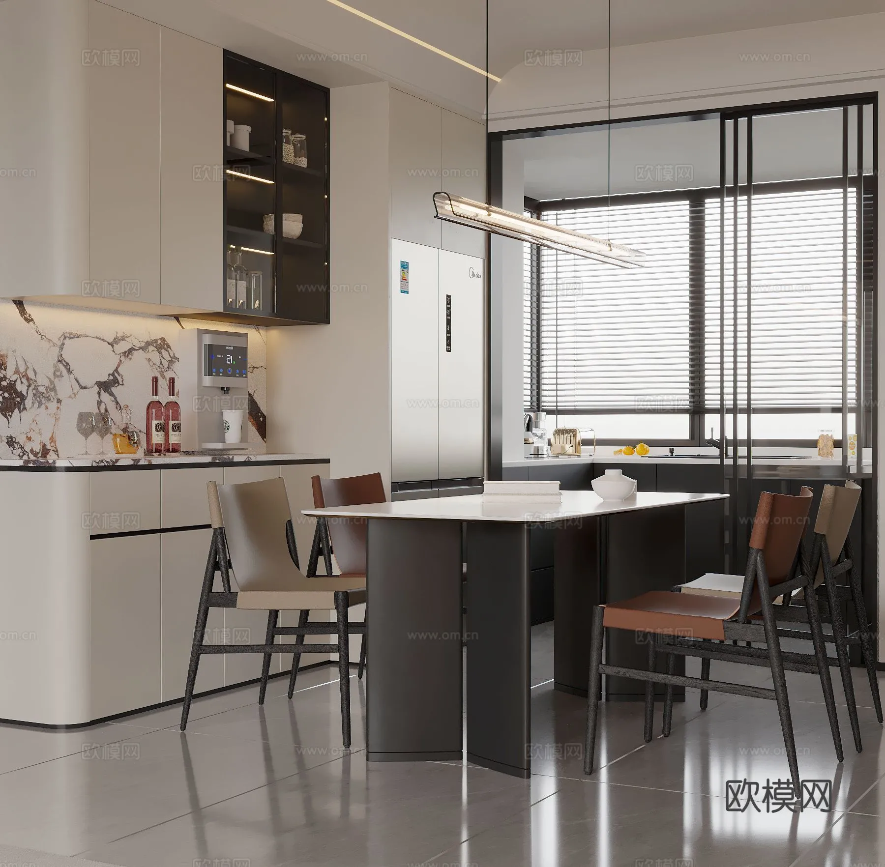 DINING ROOM SETS – 3D Model For Interior Design – 10793